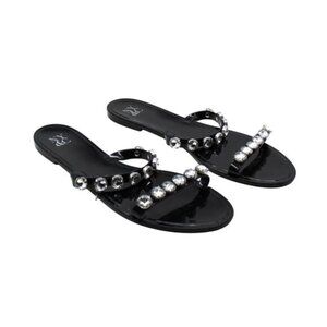 New York & Company Chava Womens Gem Jelly Sandals - Vibrant Glamour Effortless C